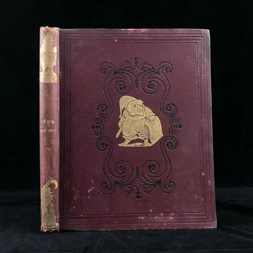 含中国内容！1896年7~12月 英国讽刺漫画杂志《笨拙》 数百幅插图 漆布精装16开 商品图0