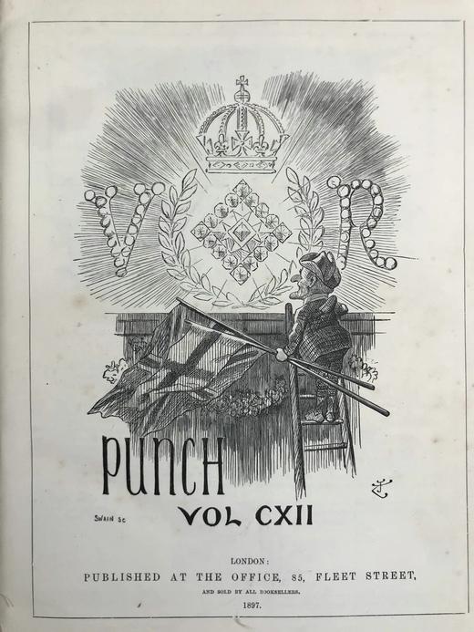 1897年1~6月 英国讽刺漫画杂志《笨拙》 数百幅插图 漆布精装16开 商品图3