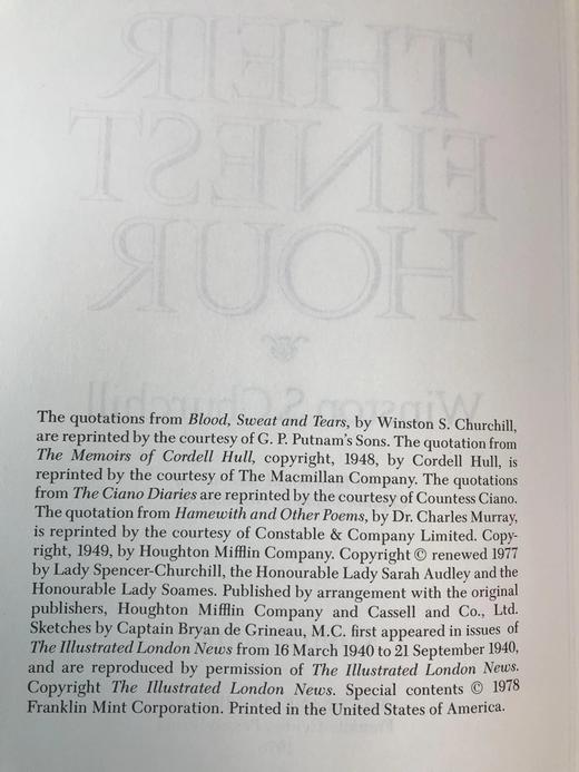 限量版！丘吉尔《第二次世界大战：他们最光辉的时刻》 配插图 富兰克林图书馆豪华皮装本 商品图3