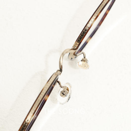 THESOONG|"多边形眼镜"超轻羽钛双色黄花纹百搭素颜眼镜HWZB8512 商品图3