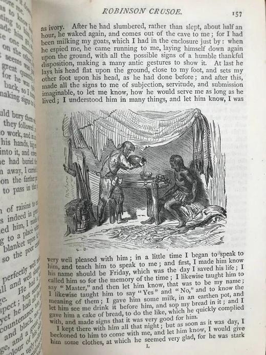 约19世纪后期 鲁宾逊漂流记 约10余幅插图 漆布精装32开 商品图10