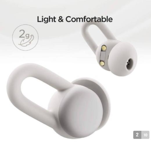 【非影音产品】华米 Zenbuds 智能睡眠耳机耳塞降噪 真无线入耳式闹钟 舒缓声音 超轻巧舒适专业睡眠 入耳式报警检测 商品图1