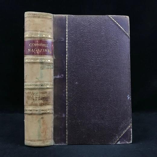 1869年 康希尔杂志 12页精美版画插图 真皮精装大32开 商品图0