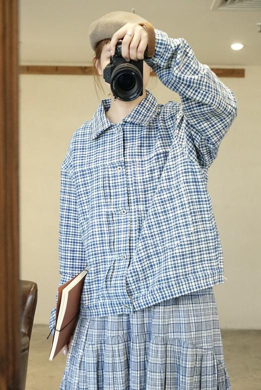 Story mfg 蓝格夹克外套 商品图3