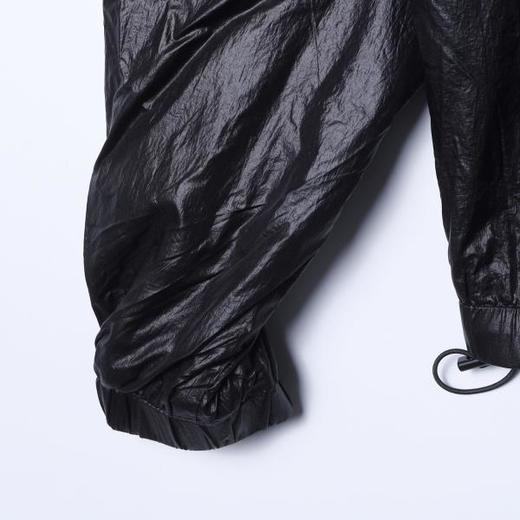 25208SDSA秋冬新款痞帅男装褶皱下摆松紧设计拉链立领连帽夹克外套百搭 商品图4