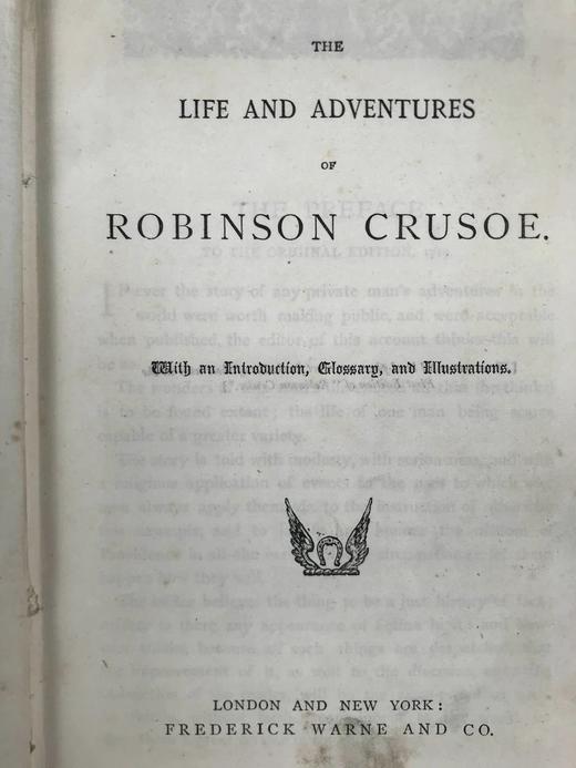 约19世纪后期 鲁宾逊漂流记 约10余幅插图 漆布精装32开 商品图4