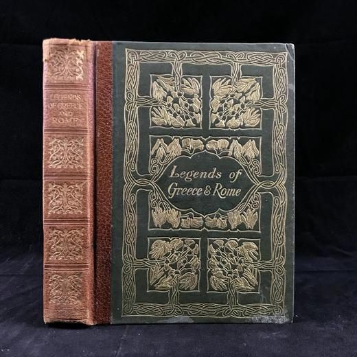 1909年 希腊与罗马传说 16幅插图 真皮脊精装32开 商品图0