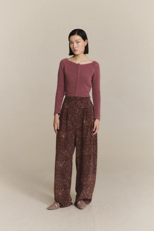 Cortana 26PS 烟熏玫瑰sylva丝棉麻针织开衫 商品图8