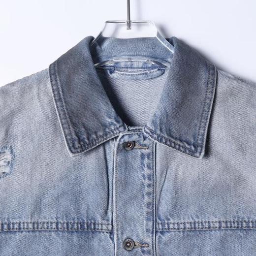 SDSA秋冬新款痞帅男装时尚做旧磨破多口袋翻领牛仔夹克外套百搭 商品图2