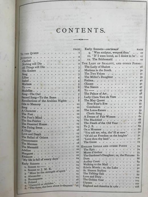 特装本！1878年 丁尼生作品集 1幅肖像插图 全真皮精装32开 商品图4
