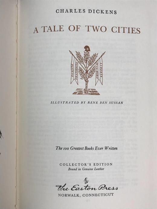 查尔斯・狄更斯《双城记》 配多幅精美彩色插图 豪华皮装 商品图2