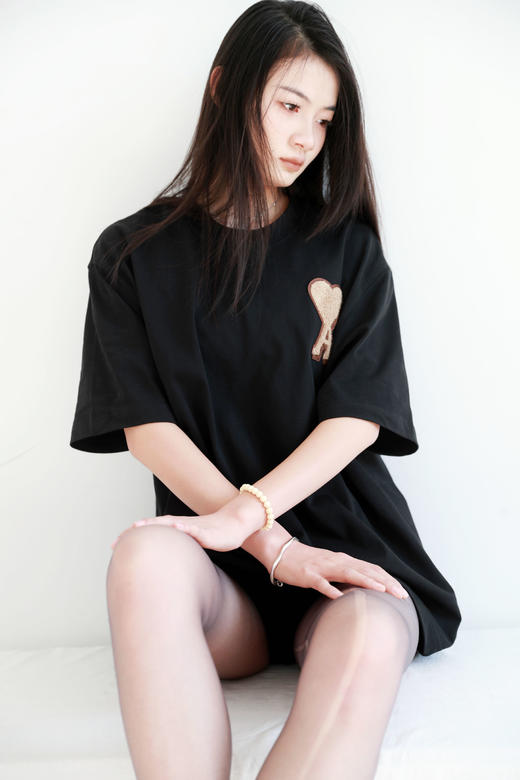 贴布毛巾绣花tee，巨好穿的基础款。宽松设计圆领全棉t恤E011058 商品图7