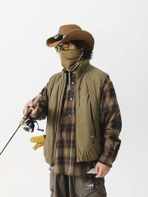 户外跑步防泼水多口袋立领工装耐磨坎肩保暖棉服马甲男女同款 商品图1