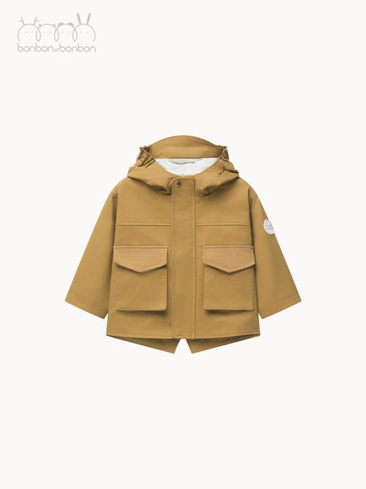 卡其连帽风衣夹克外套 商品图3