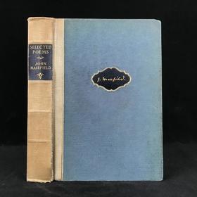 限量400册签名本 1923年 约翰·曼斯菲尔德诗集 布脊精装大32开