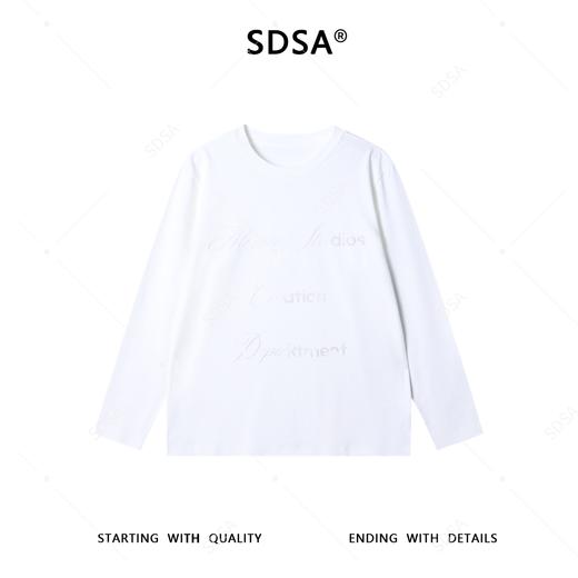 88217SDSA男士秋冬新款痞帅男装美式复古字母印花圆领长袖T恤百搭简约 商品图1