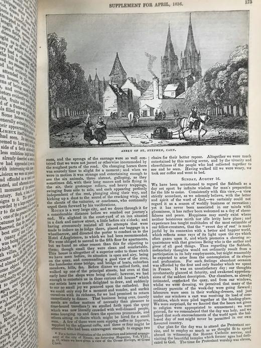 1836年1~6月 星期六杂志 配大量版画插图 布脊精装16开 商品图7