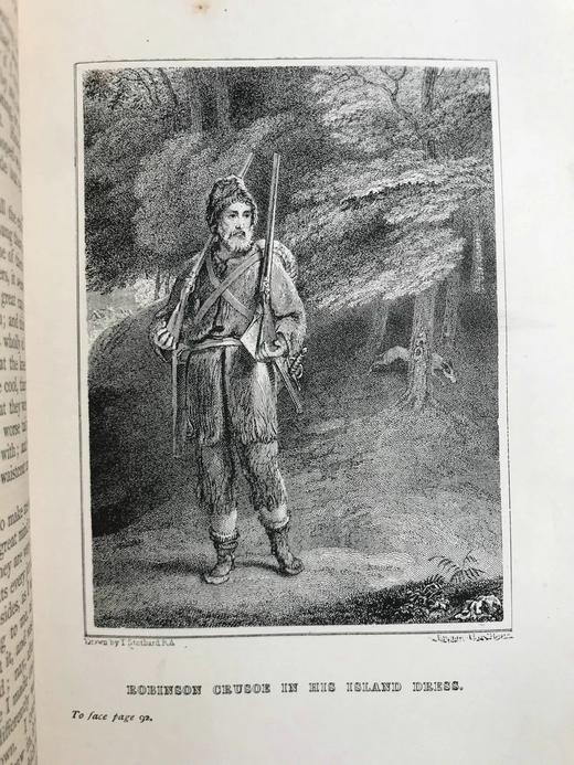 1899年 鲁宾逊漂流记 20幅版画插图 漆布精装大32开 商品图11