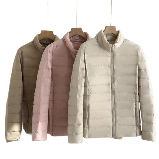 「自」全新升级【铂金会员293/天猫389/差价96】(15519)洛诗琳轻薄排骨羽绒服2025冬季新款立领显瘦休闲保暖外套女 商品图4