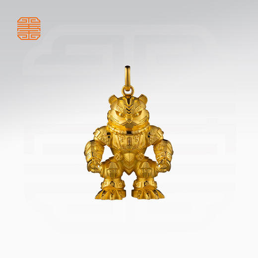 玺匠金铺《足金生肖机甲之虎》足金9999 吊坠项链礼物 商品图1