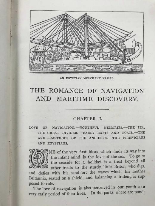 约19世纪后期 亨利·弗里斯《航行的浪漫：航海发现简史》 数十图精美版画插图 漆布精装32开 商品图8