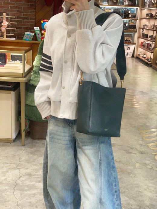 Celine Sangle 墨绿 牛皮 小号 水桶包 商品图3