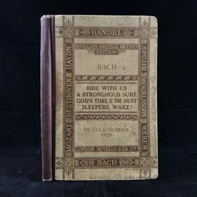 1929年 巴赫《与我们同在》康塔塔英译本乐谱 布脊精装16开