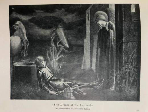 1909年 亚瑟王与圆桌骑士的故事 16幅插图 真皮脊精装32开 商品图13