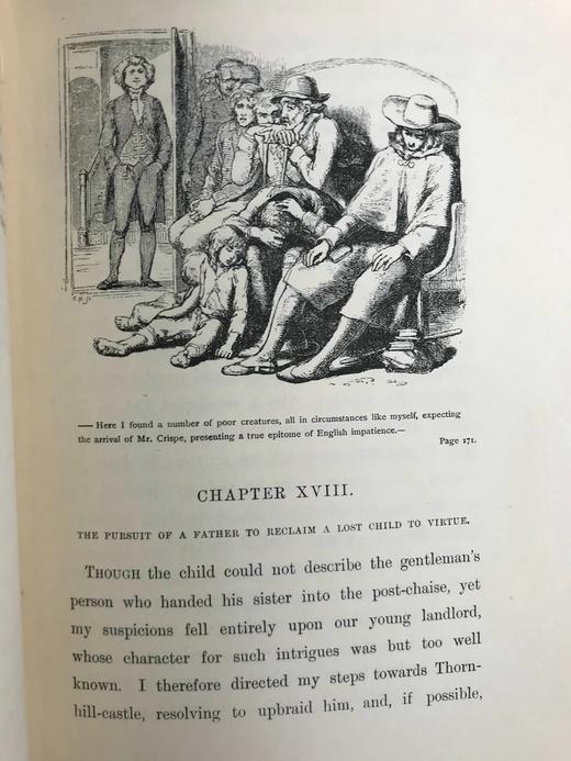 1896年 戈德史密斯《威克菲尔德牧师》 32幅插图 漆布精装32开 商品图10