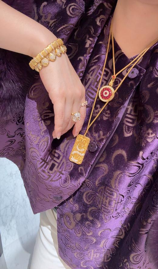 GAONAS  时尚贵气圆形金色手链11736SGO 商品图3