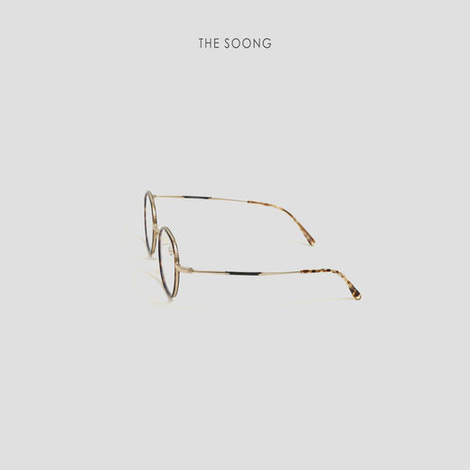 THESOONG|"多边形眼镜"超轻羽钛双色黄花纹百搭素颜眼镜HWZB8512 商品图1
