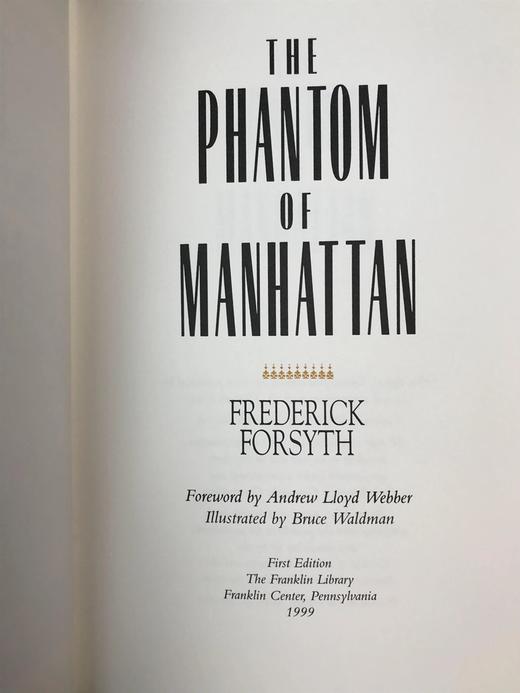 签名首版！弗雷德里克・福赛思《曼哈顿的幻影》 配插图 富兰克林图书馆豪华皮装本 商品图3