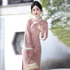 复古新中式新款加绒保暖旗袍长款日常改良年轻款旗袍MLS7216 商品缩略图4