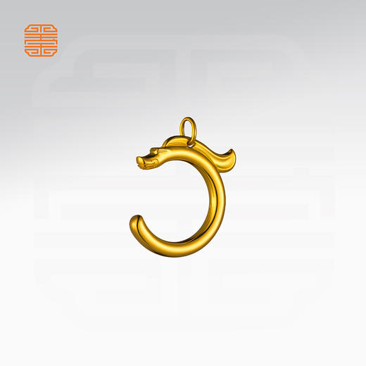 玺匠金铺《鸿运龙》足金9999 黄金吊坠挂件礼物 商品图3