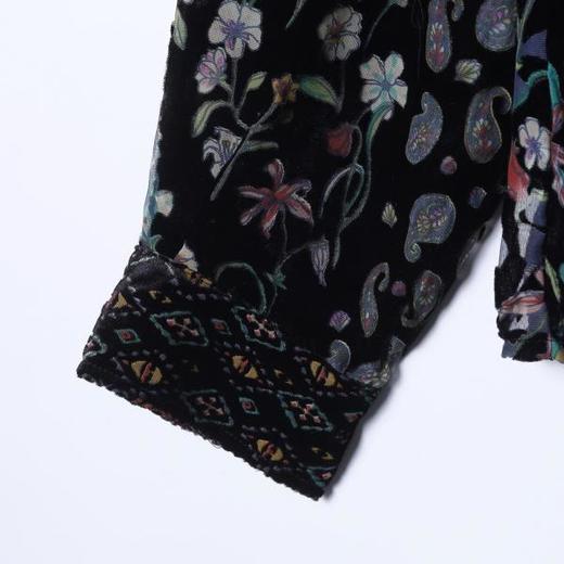 26CS06SDSA男士秋冬新款痞帅男装潮牌植绒植绒花卉立领长袖衬衫百搭休闲 商品图4