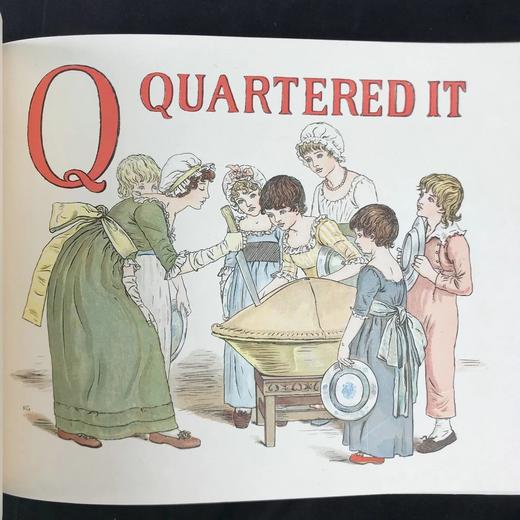 约20世纪早期 凯特·格林纳威《一个苹果派》 20页彩色插图 布脊精装16开 商品图8