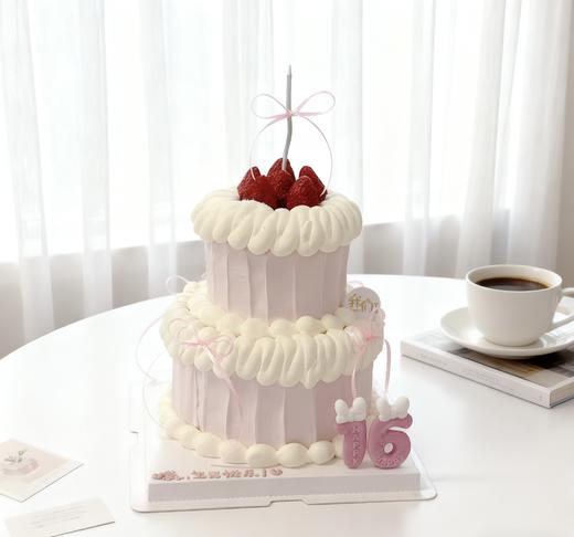 ins粉草莓双层蛋糕 -低糖处理无添加 商品图1