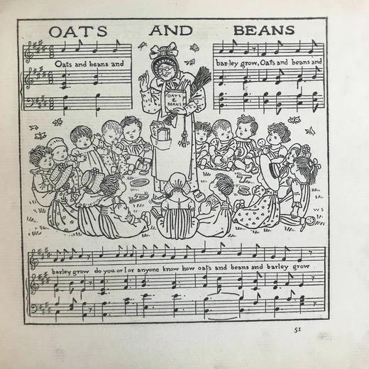 1894年 儿童歌唱游戏乐谱集 70页精美插图 布面精装18开 商品图11