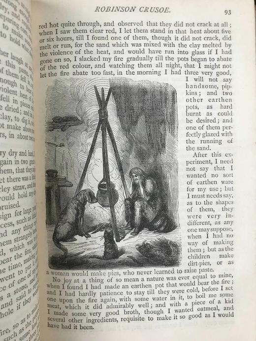 约19世纪后期 鲁宾逊漂流记 约10余幅插图 漆布精装32开 商品图13