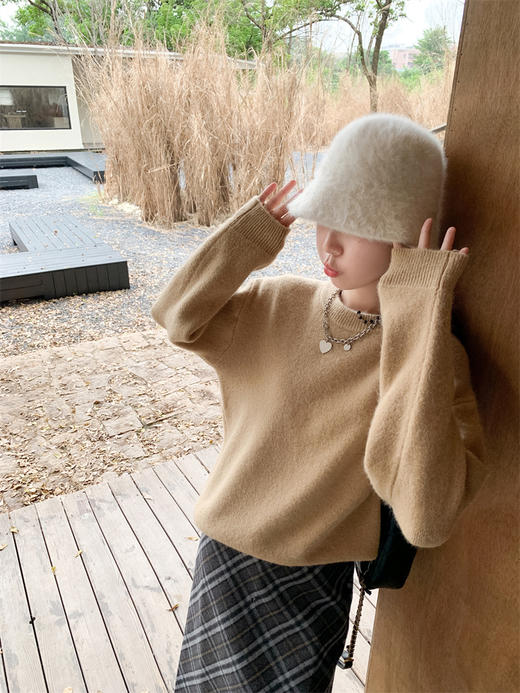 <曾小咸推荐>简约宽松10色圆领毛衣女 商品图10