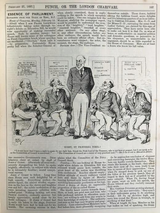 1897年1~6月 英国讽刺漫画杂志《笨拙》 数百幅插图 漆布精装16开 商品图8