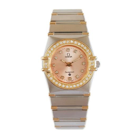 【95新】OMEGA 欧米茄1370.20.00石英机芯22.5MM（女款）星座系列精钢/18K黄金；后镶钻石表圈 241225TJ15 商品图0