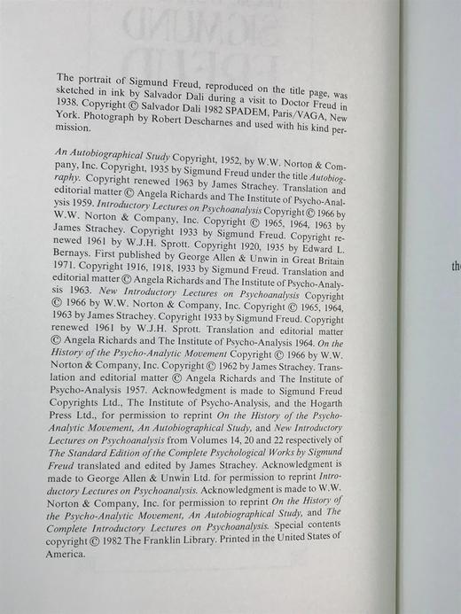 限量版！西格蒙德・弗洛伊德《西格蒙德・弗洛伊德基础著作集》 富兰克林图书馆豪华皮装本 商品图3