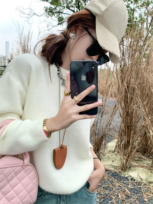 <曾小咸推荐>简约宽松10色圆领毛衣女 商品图13