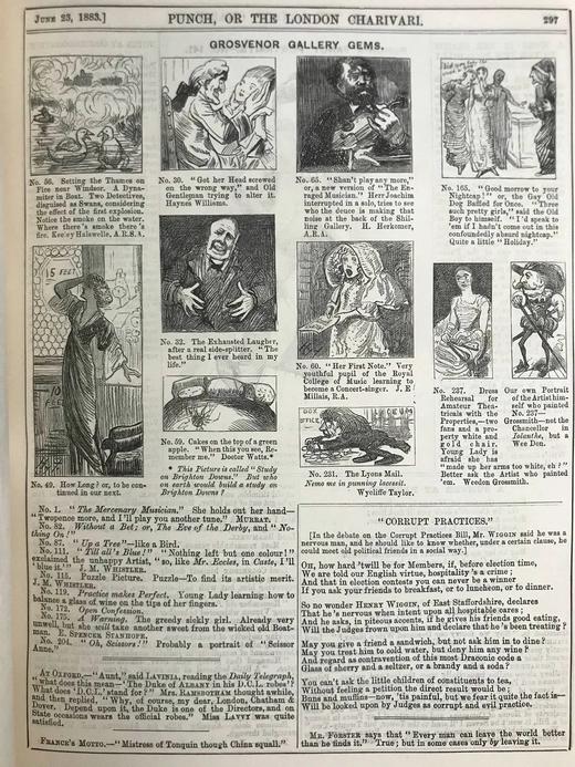 1883年 英国讽刺漫画杂志《笨拙》 数百幅插图 漆布精装16开 商品图6