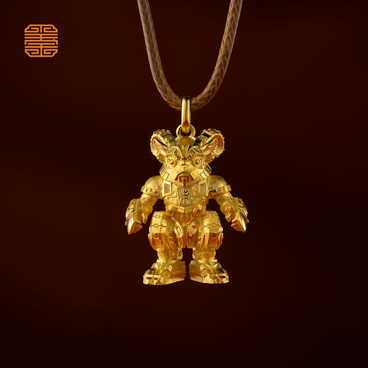 玺匠金铺《足金生肖机甲之羊》足金9999 吊坠项链生日礼物 商品图0