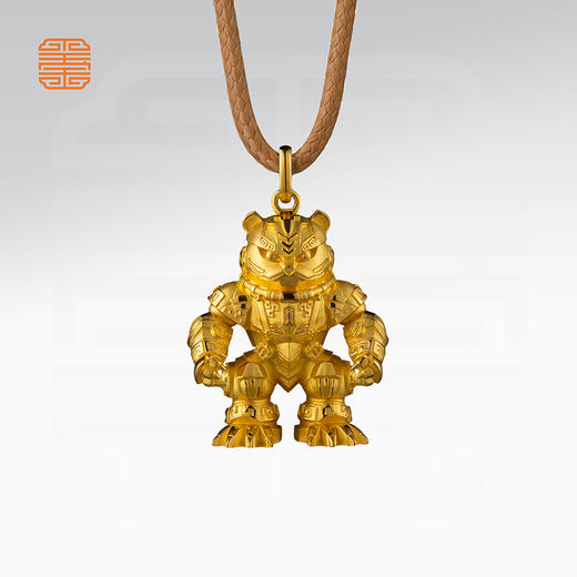 玺匠金铺《足金生肖机甲之虎》足金9999 吊坠项链礼物 商品图4