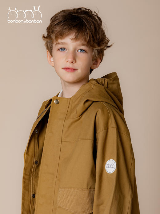 卡其连帽风衣夹克外套 商品图1