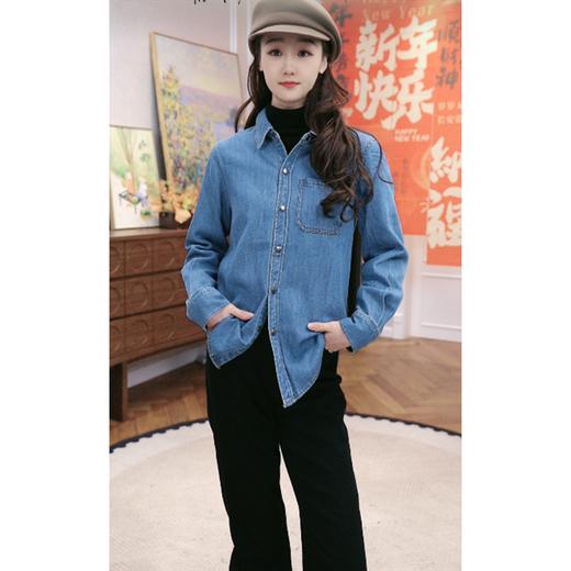 火桐hooton 2026春季新款醋酸莱赛尔牛仔衬衫 商品图1