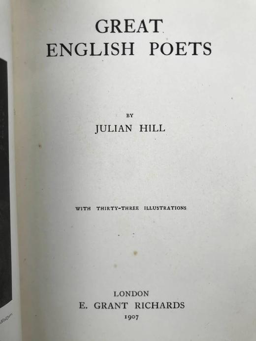 1907年 伟大的英国诗人们 33幅插图 漆布精装32开 商品图3